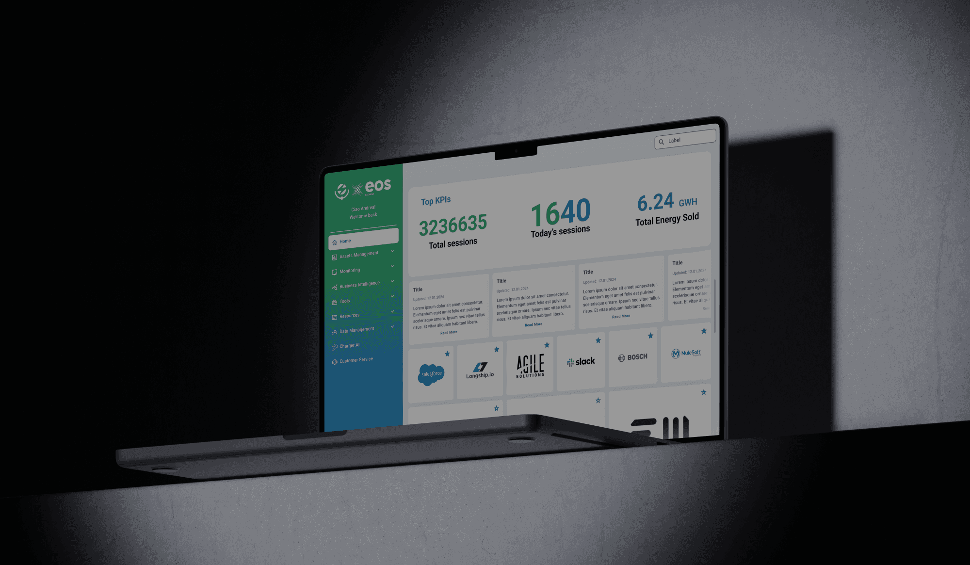 Atlante — EV Charging Management Platform — project cover